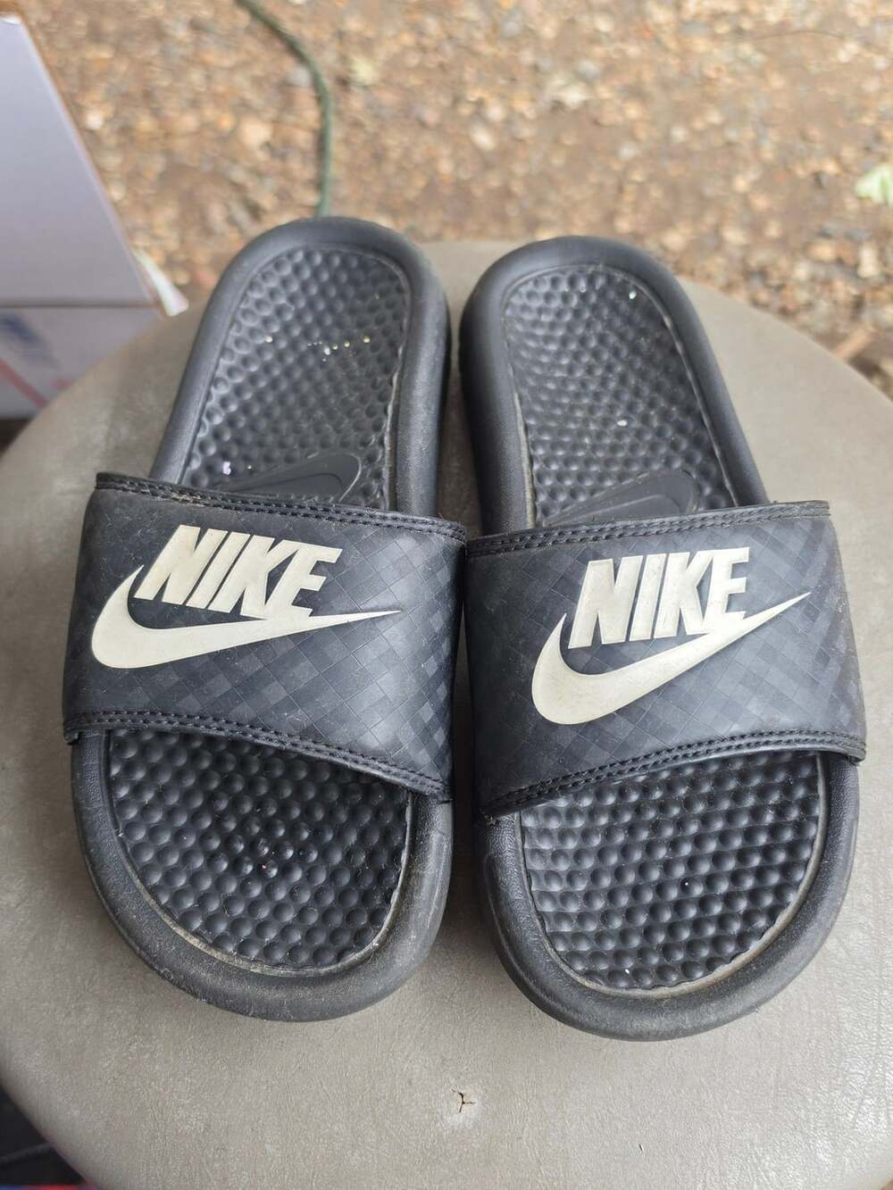 Nike Benassi JDI Slides Black Diamond Pattern